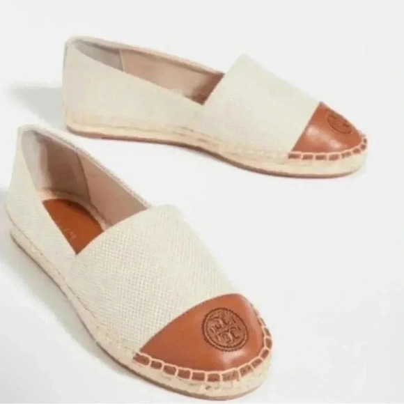 NWB Tory Burch Ambra Colorblock Espadrille Flats Size 11 - Picture 1 of 9